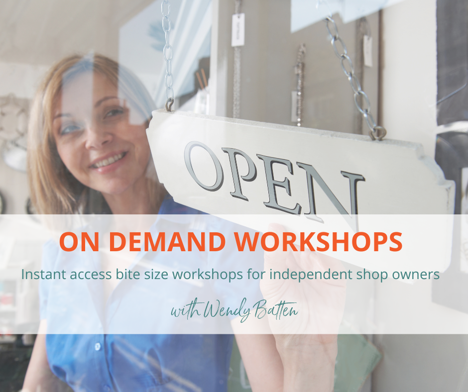 on demand retail workshops with Wendy Batten